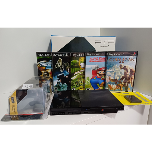 Playstation 2 Revisado com Leitor Novo, Caixa, Acessórios + Brinde
