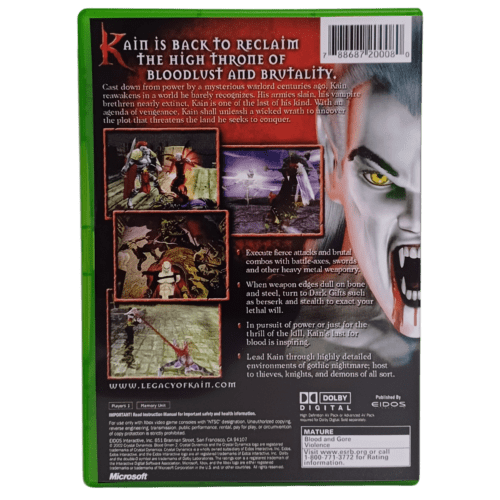 Blood Omen 2 - Xbox Clássico - Reprô - Image 7