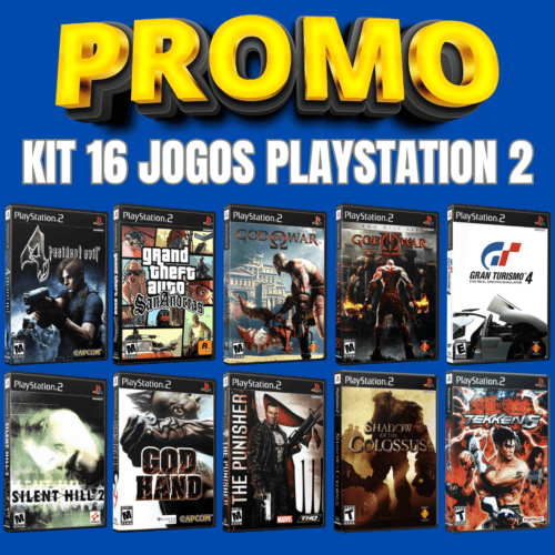 Kit 13 Jogos + 3 de Brinde - Playstation 2 - Reprô