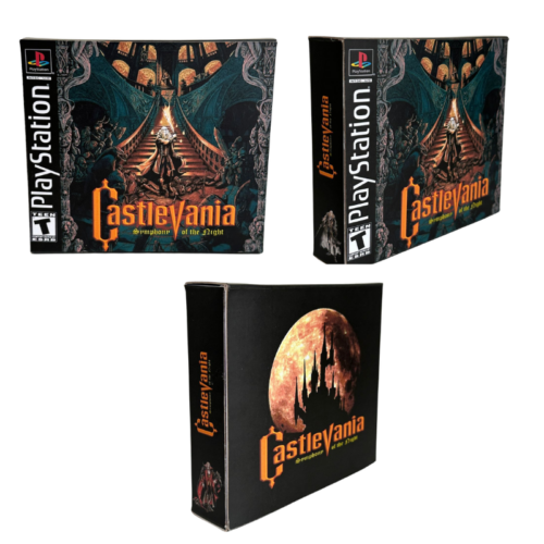 Box Castlevania Symphony of The Night Midia Preta Com Manual - Playstation 1 - Reprô - Image 3