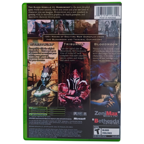 The Elder Scrolls III Morrowind Game of The Year Edition - Xbox Clássico - Reprô - Image 7