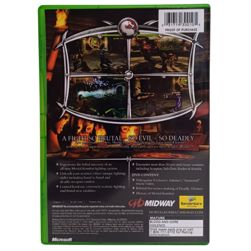 Mortal Kombat Deadly Alliance - Xbox Clássico - Reprô - Imagem 7