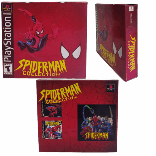 Box Spider-Man Collection - Prensados com Manual - Playstation 1 - Reprô